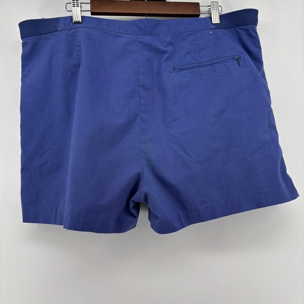 Nike Men Vintage Golf Short XL Blue Pleated Embroidered Casual 90's Old Money